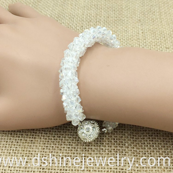 Rhinestone Ball Magnet Bracelet